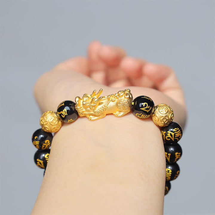 FengShui PiXiu Obsidian Wealth Bracelet