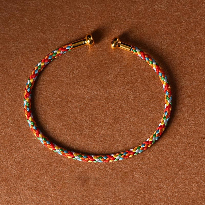 Simple Design Handmade Luck Braid String Cuff Bracelet