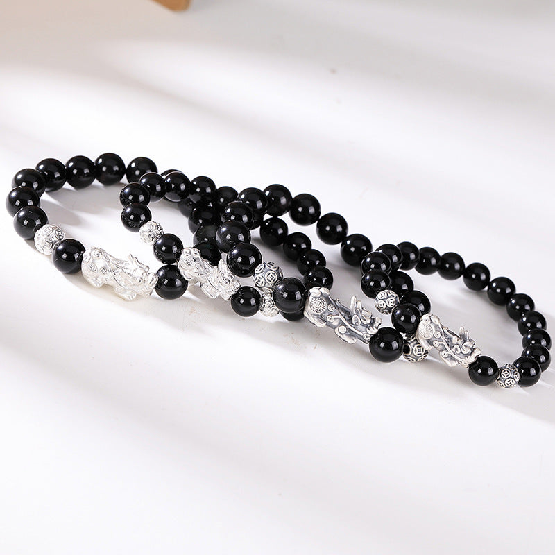 S999 Foot Feng Shui Pi Xiu Black Obsidian Wealth Bracelet