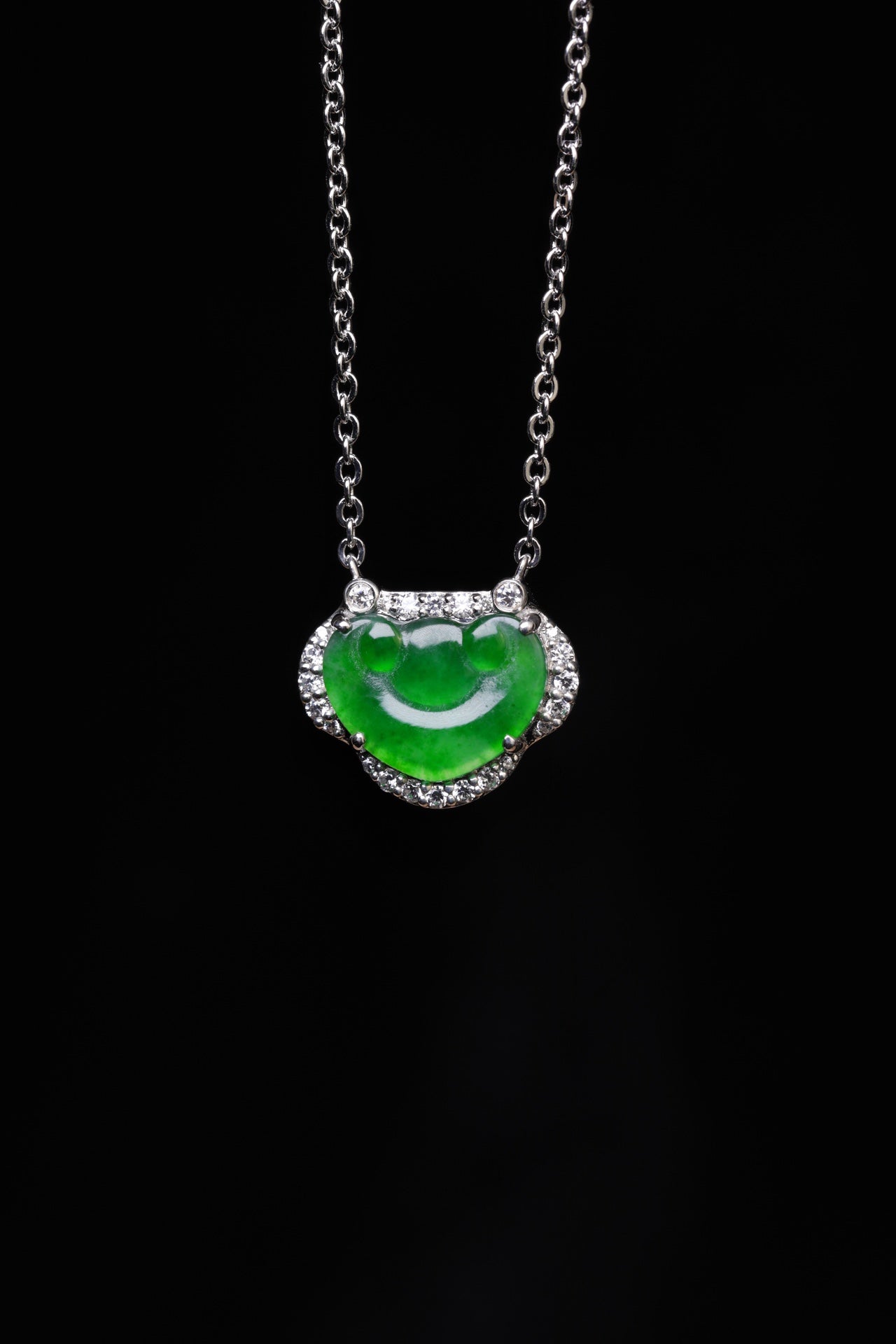 Diamond-Set Heart Necklace