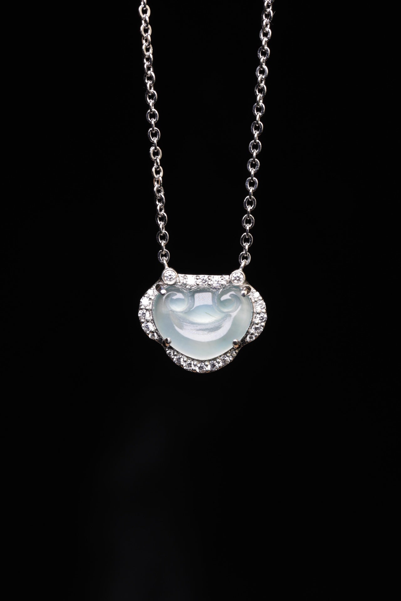 925 silver warm and smooth necklace natural jadeite