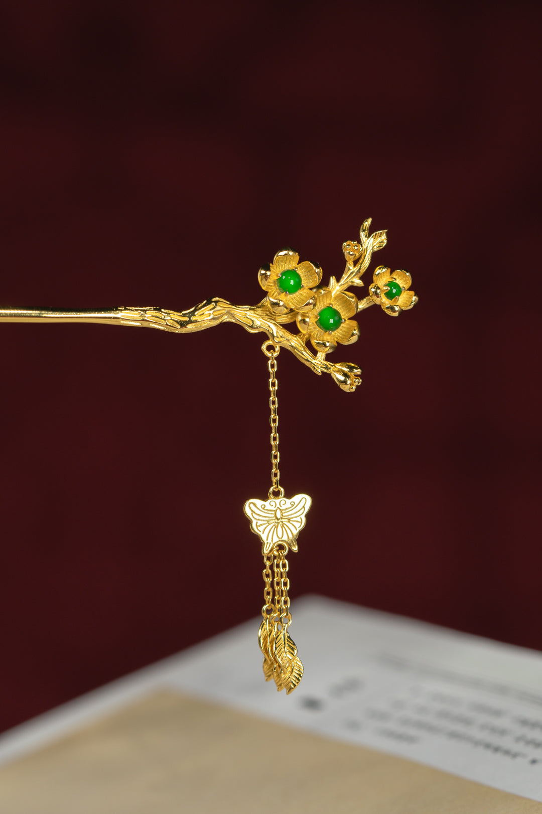 Gold-Plated Flower Hairpin