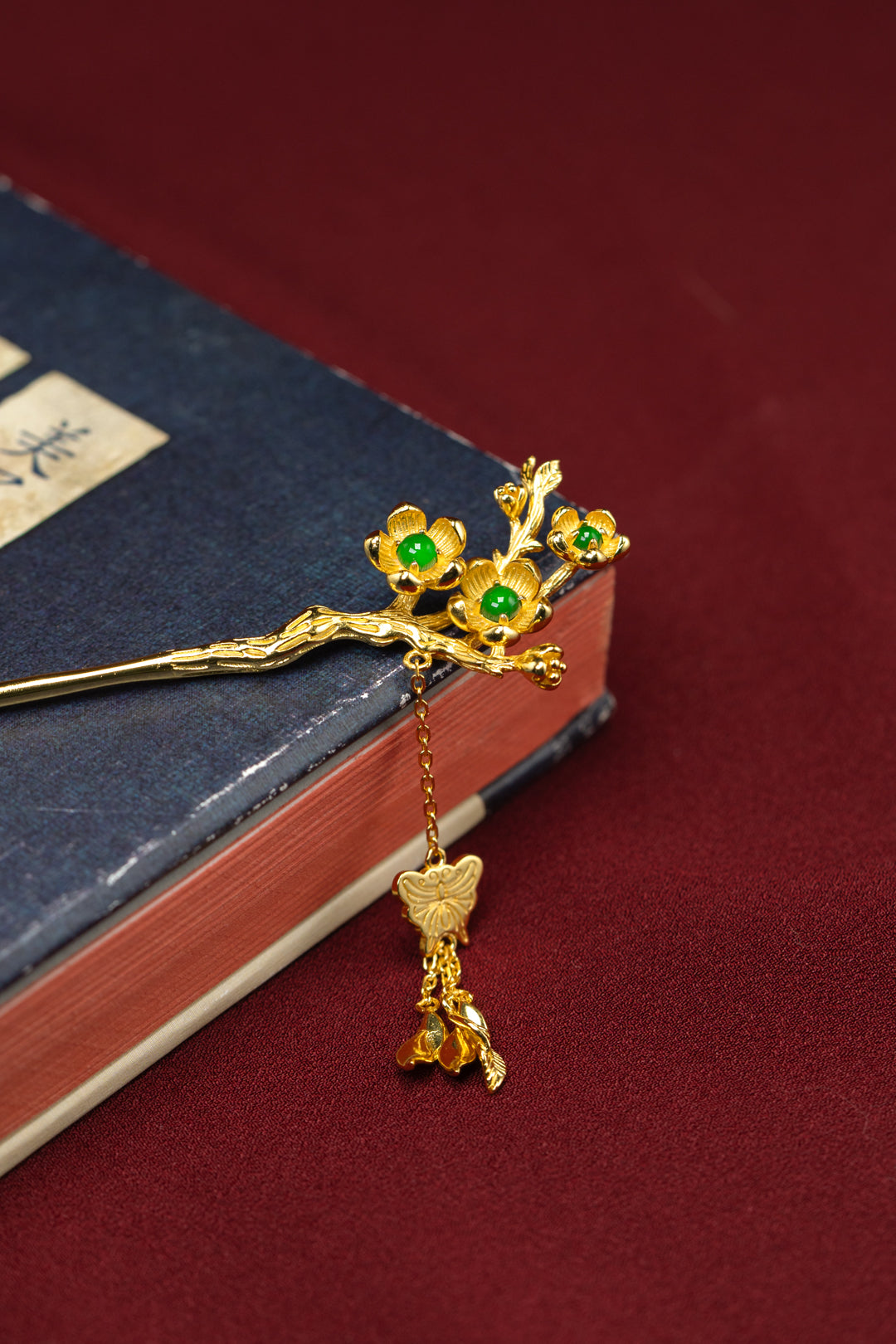 Gold-Plated Flower Hairpin