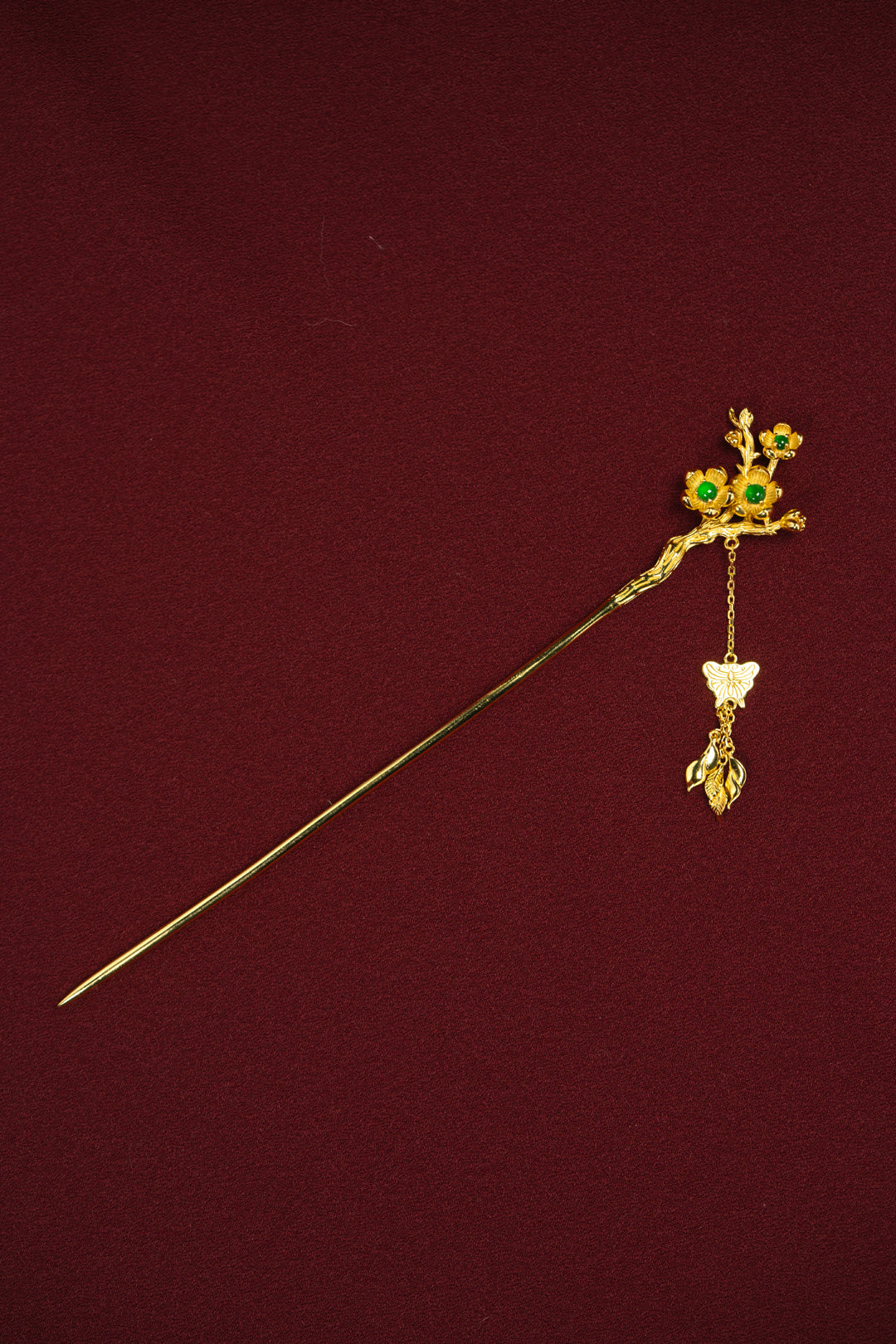 Gold-Plated Flower Hairpin