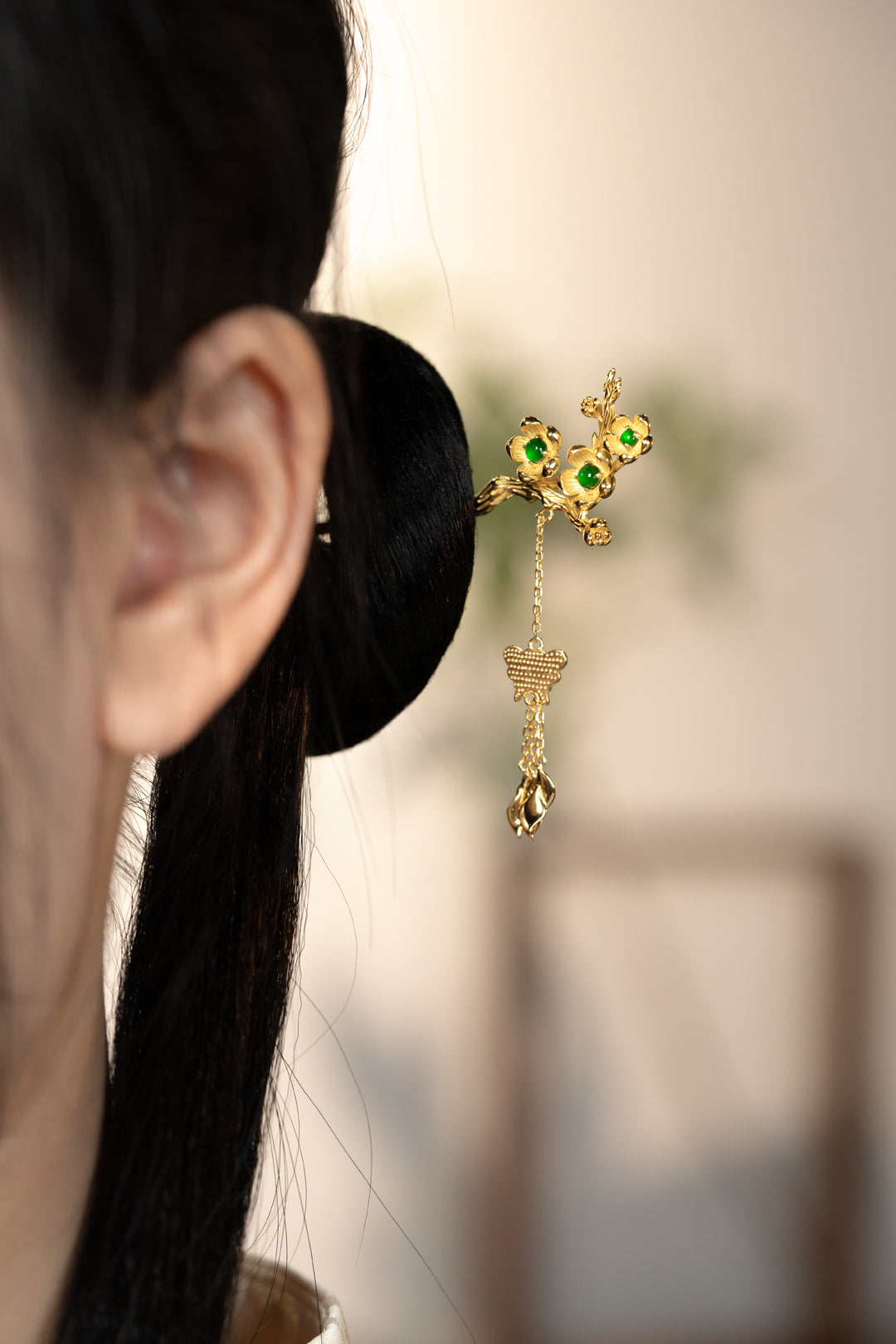 Gold-Plated Flower Hairpin