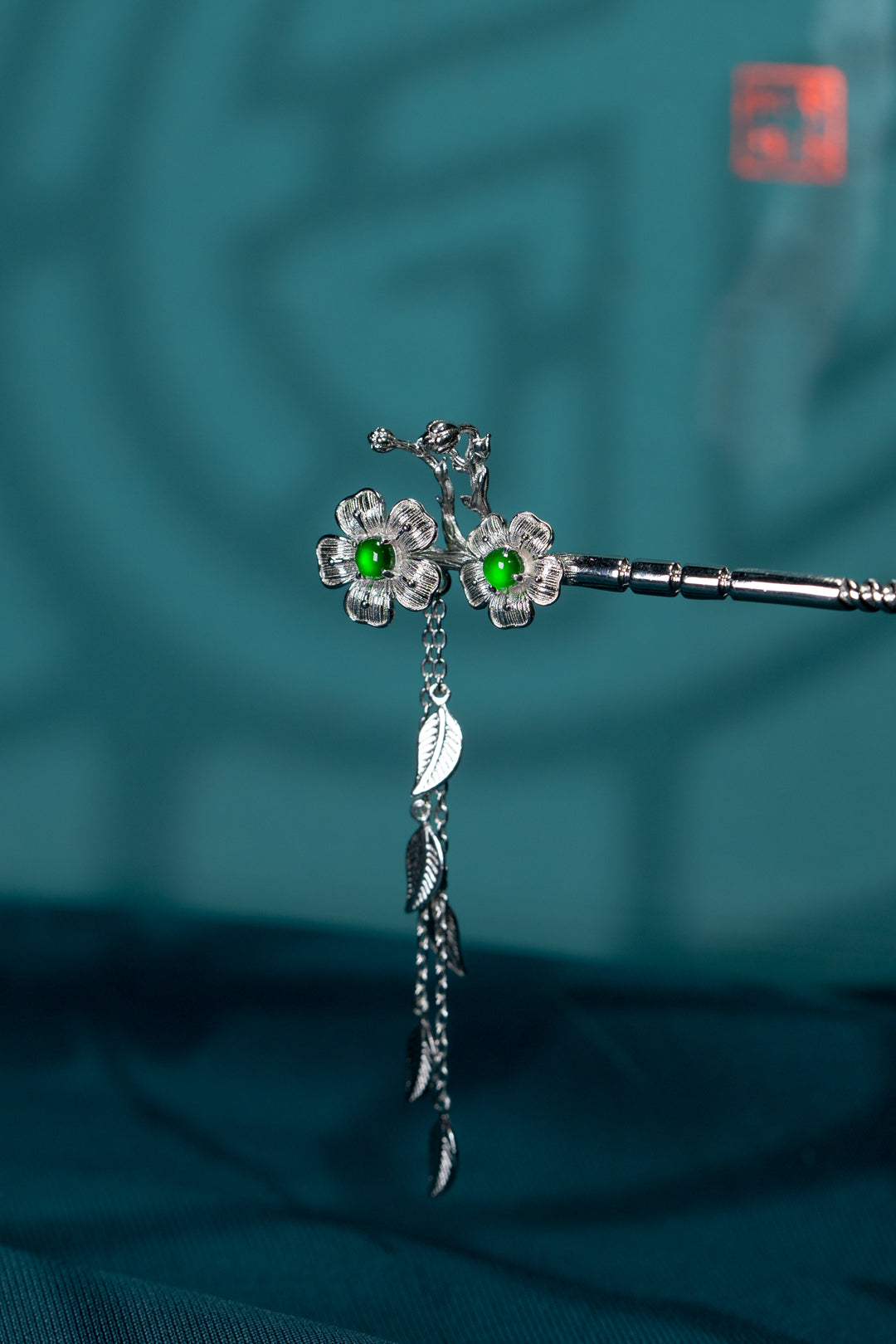 Silver Flower Hairpin