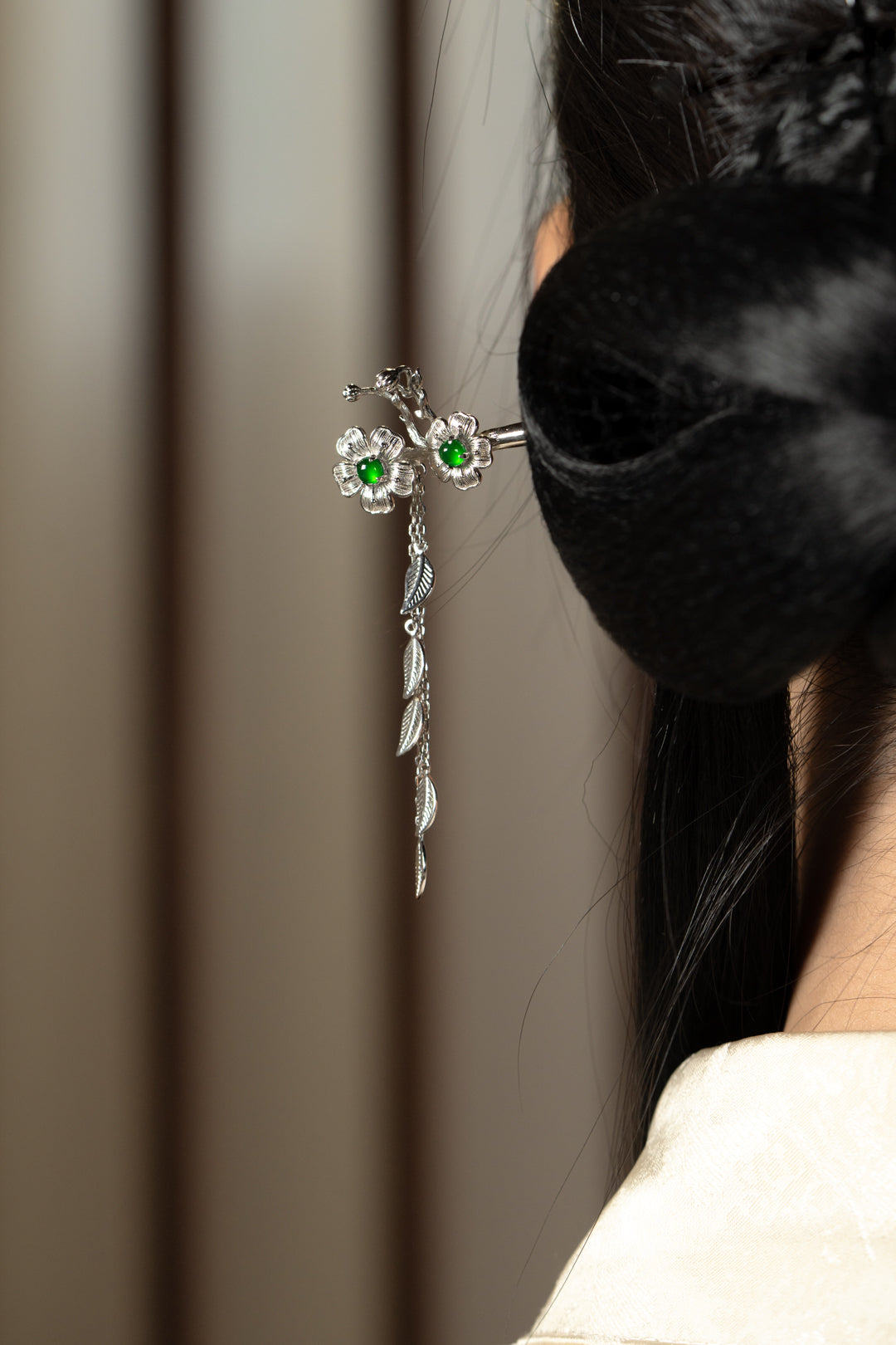 Silver Flower Hairpin