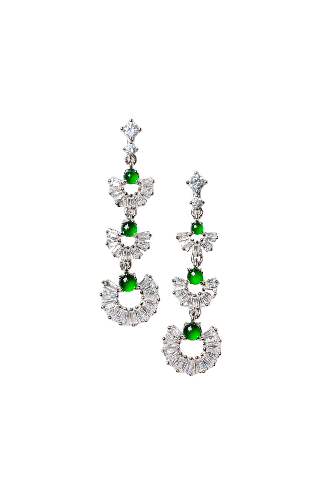 925 silver egg-shaped earrings natural jade