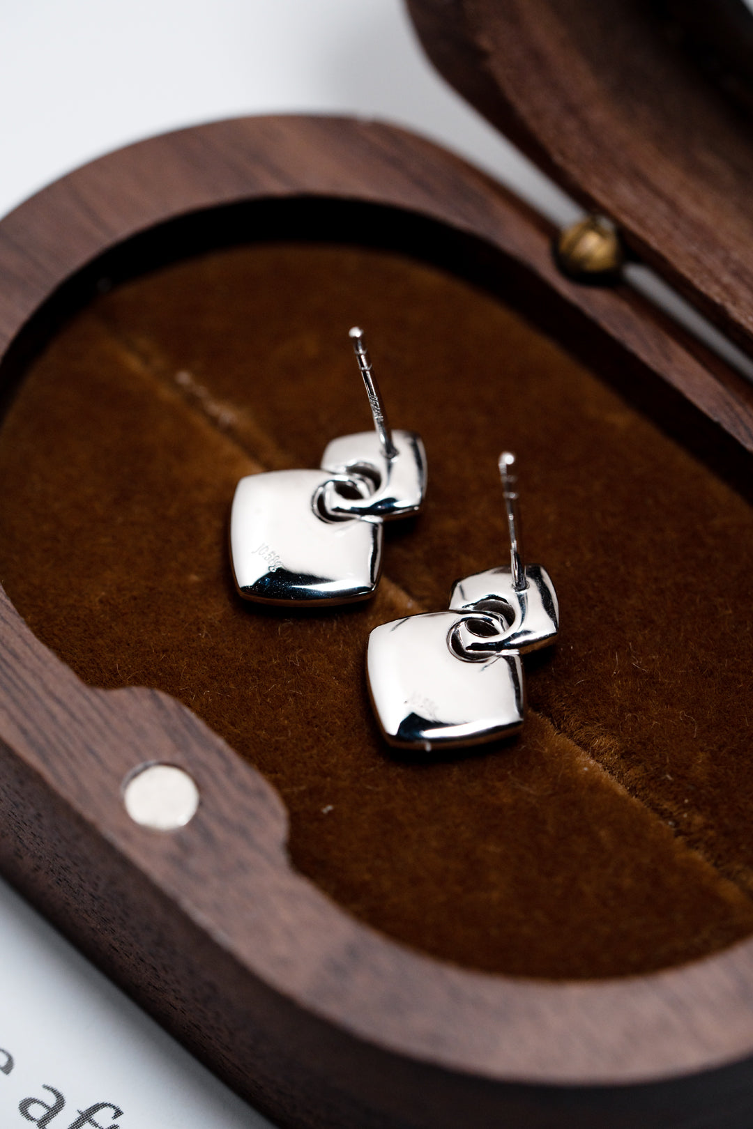 Silver and Diamond-Set Flower Stud Earrings