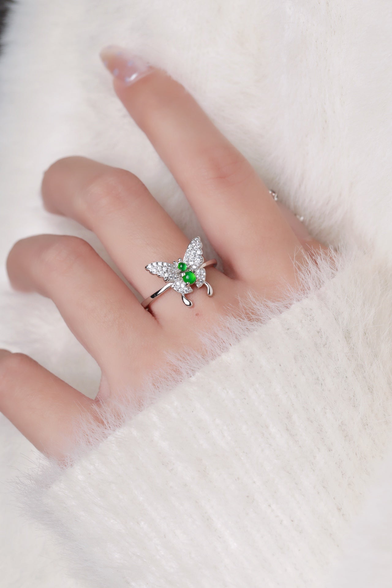 Silver Butterfly Ring