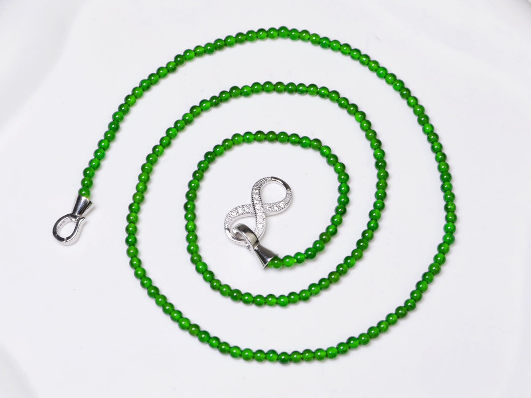 188-Bead Green Emerald Necklace