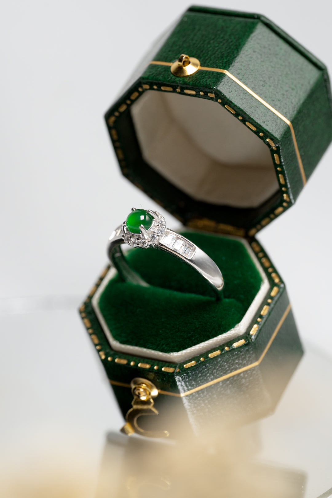 Minimalist Single Jade Ring