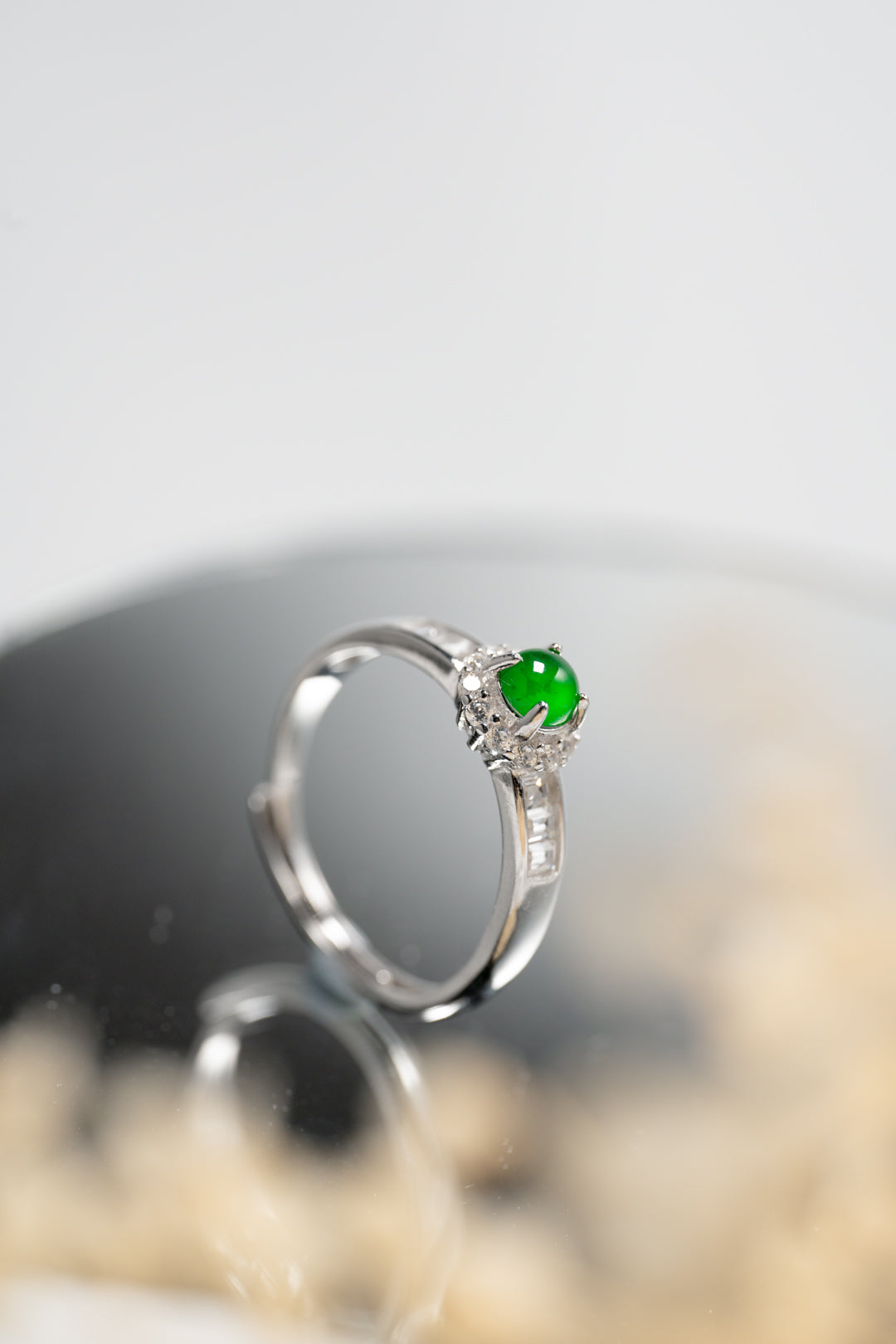 Minimalist Single Jade Ring