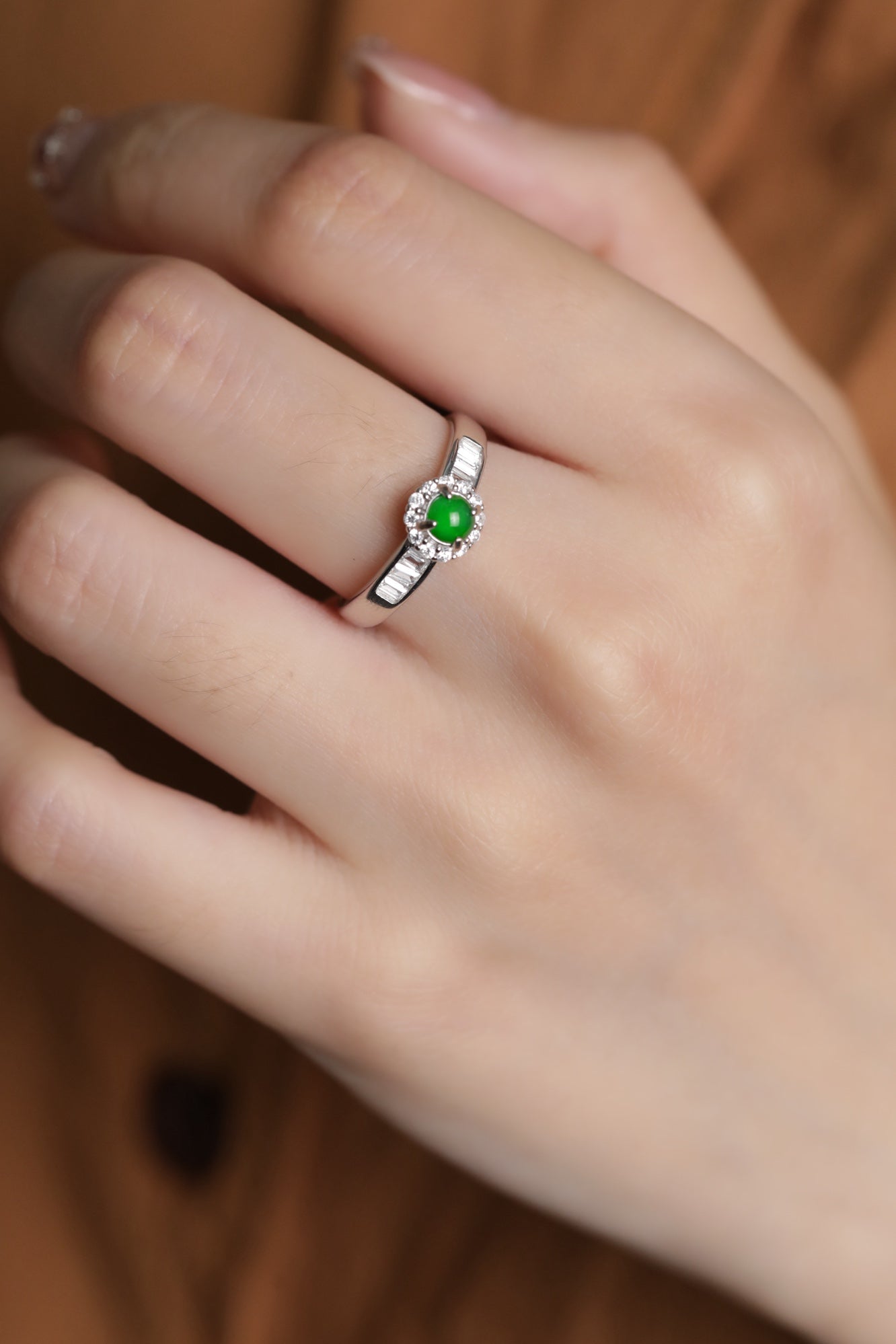 Minimalist Single Jade Ring