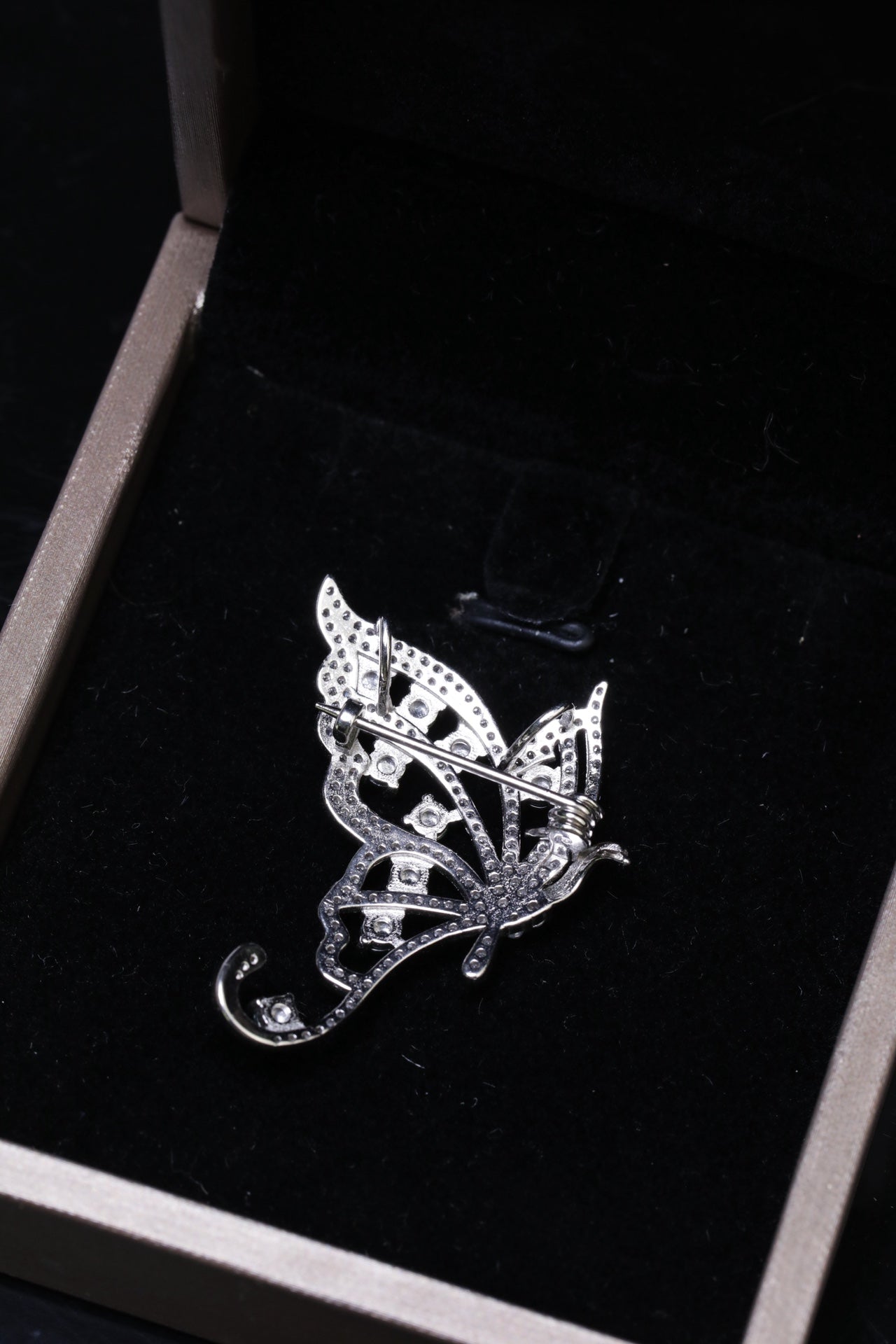 Diamond-Set Butterfly Brooch