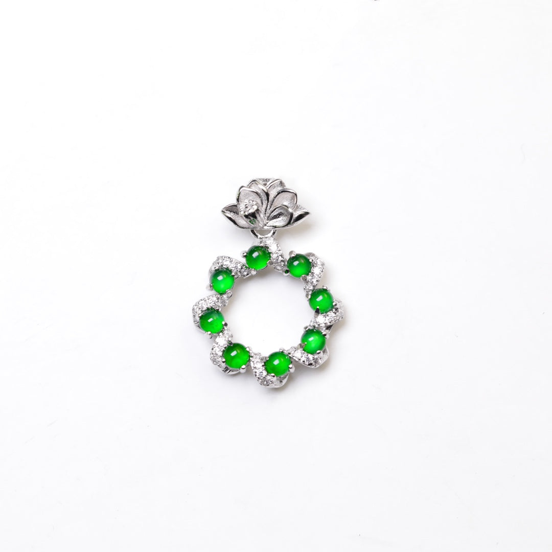 Ring Pendant S925 Silver Jade