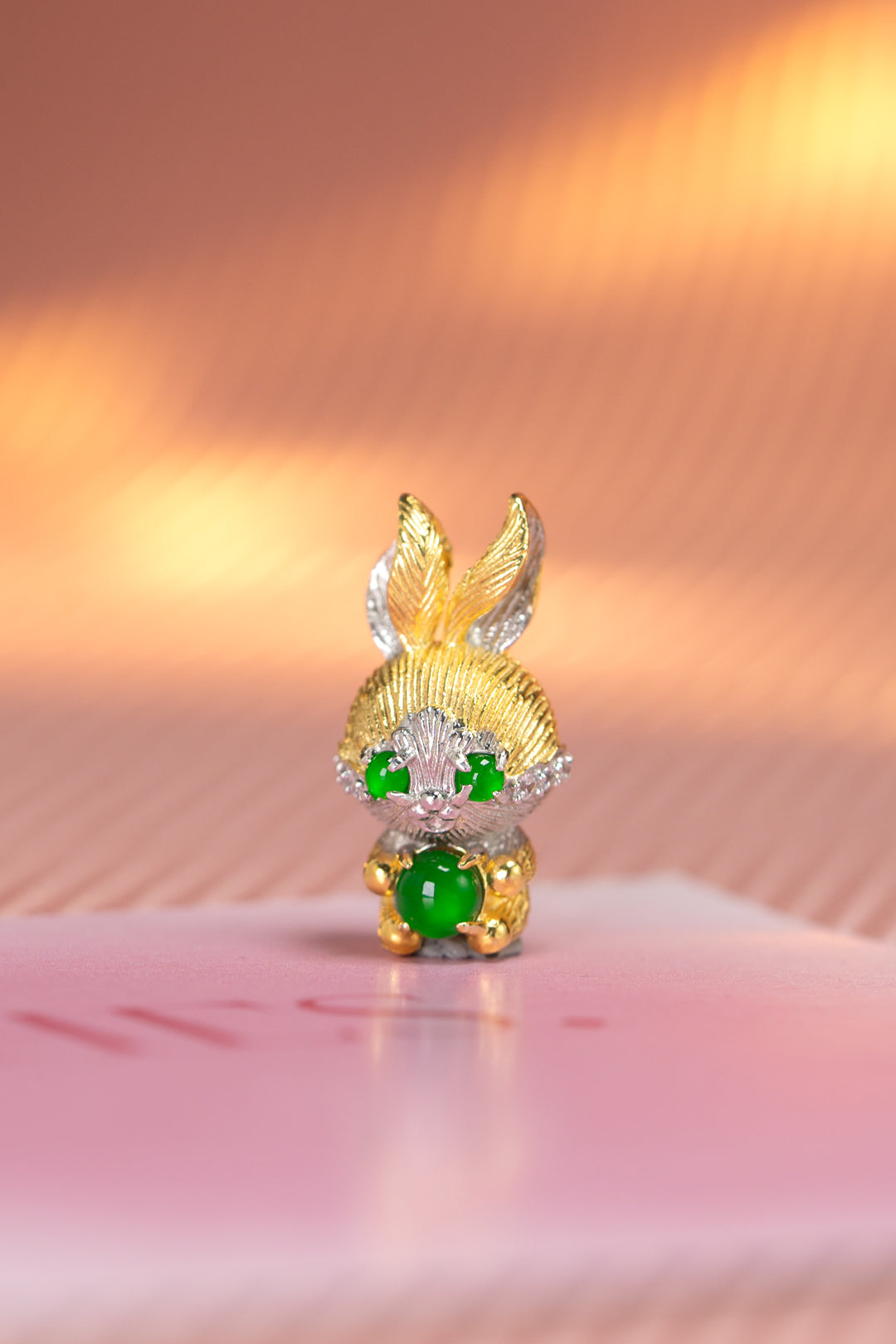 Gold and Silver Rabbit Pendant Necklace