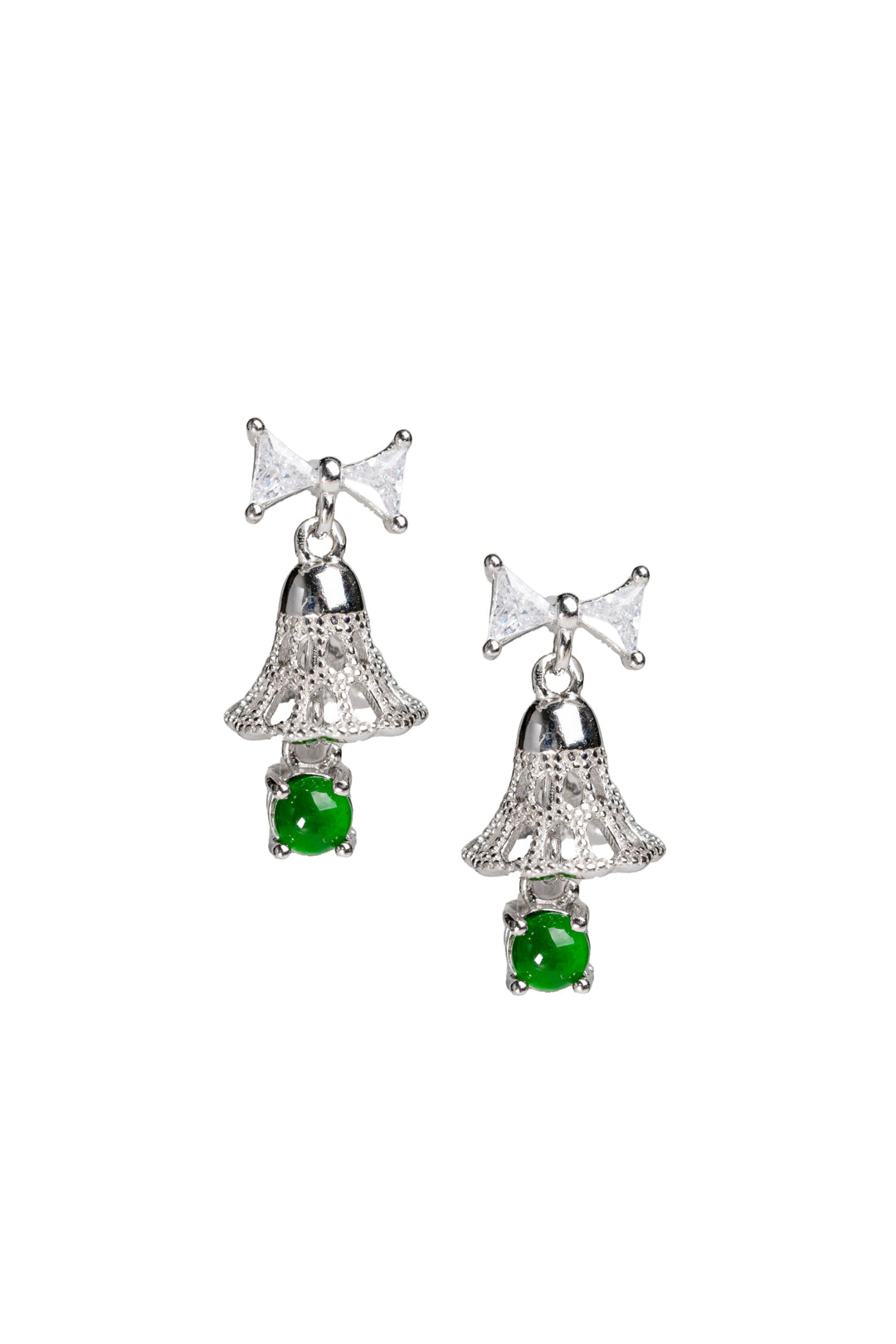 Bell Earrings S925 Silver Jade