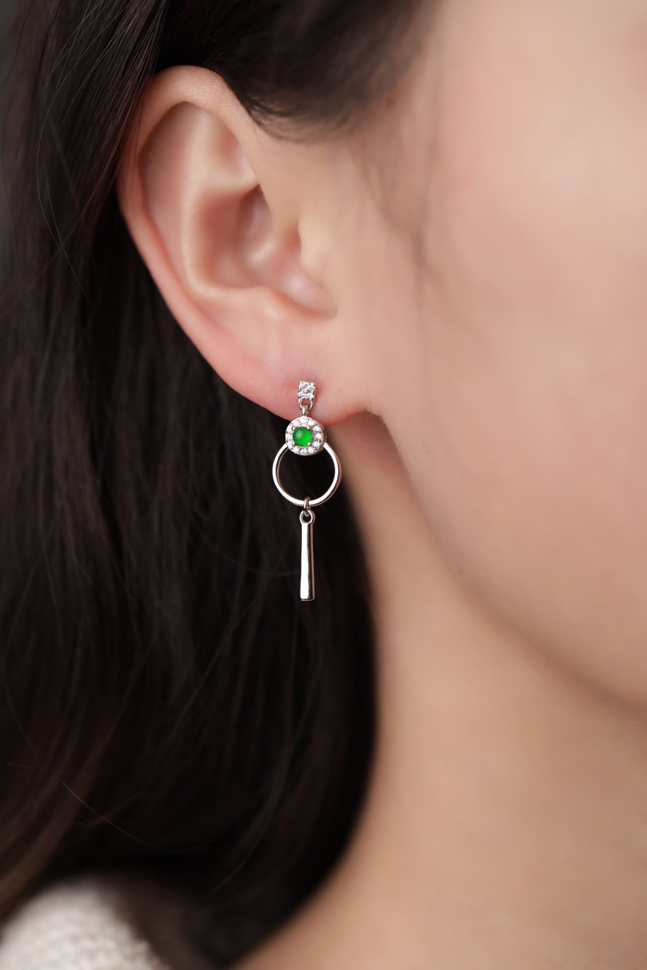 Ring-Link Drop Earrings