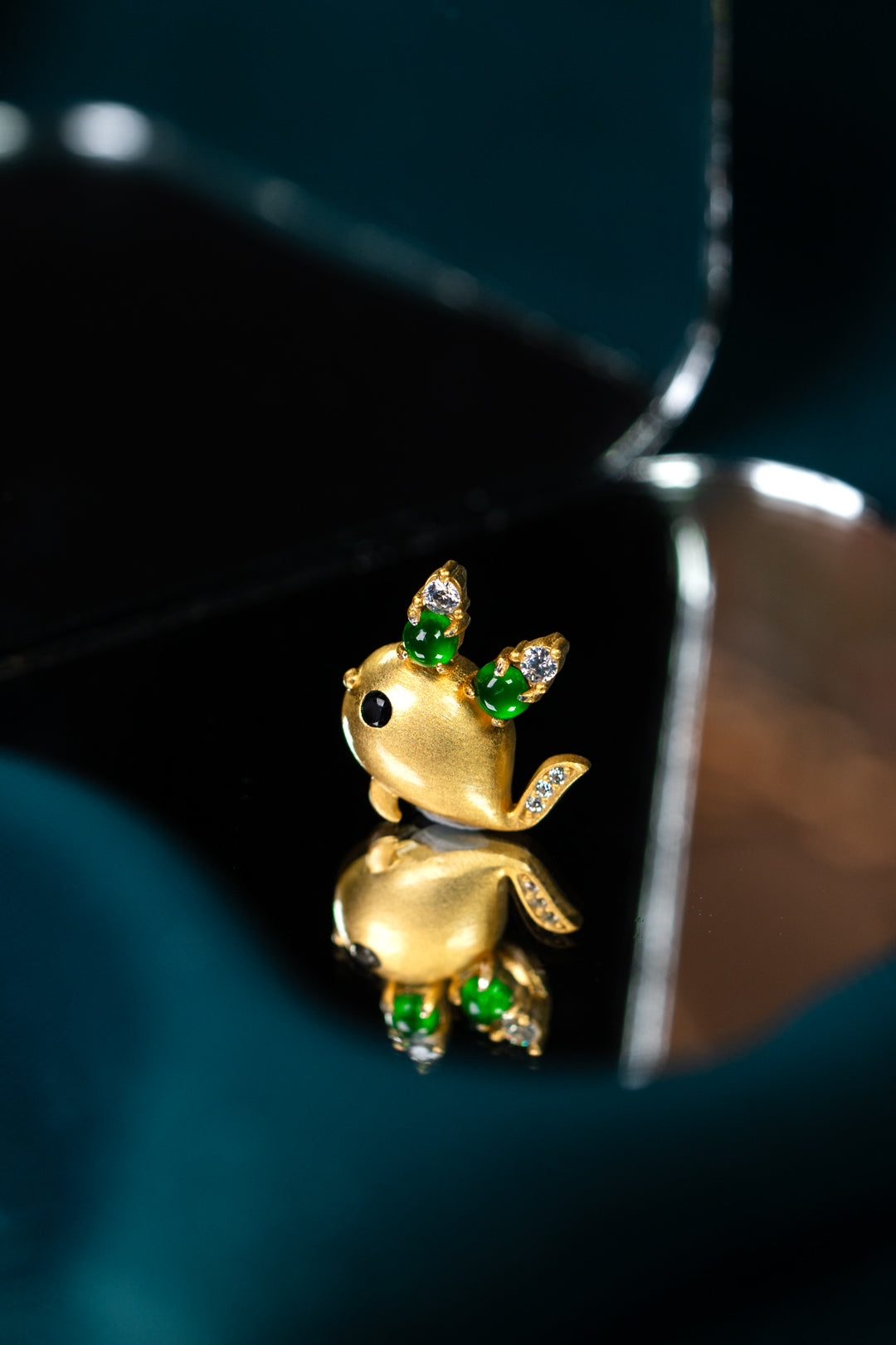 Gold-Plated Goldfish Pendant Necklace