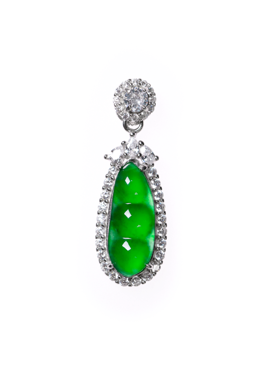 Bean Pendant S925 Silver Jade