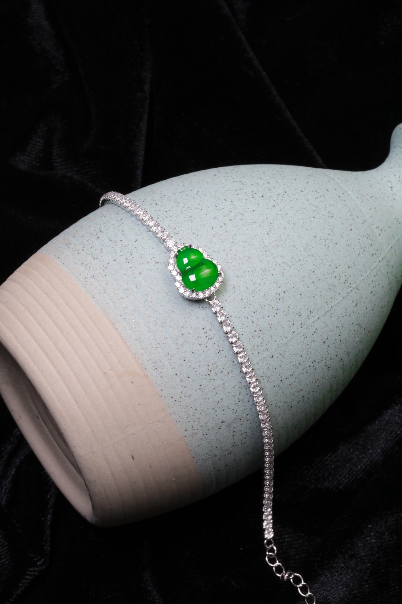 Gourd Bracelet S925 Silver Jade