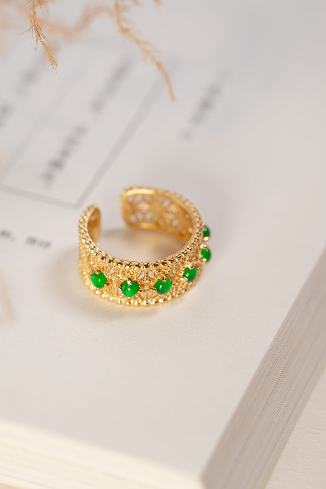 Gold-Plated Hollow Ring