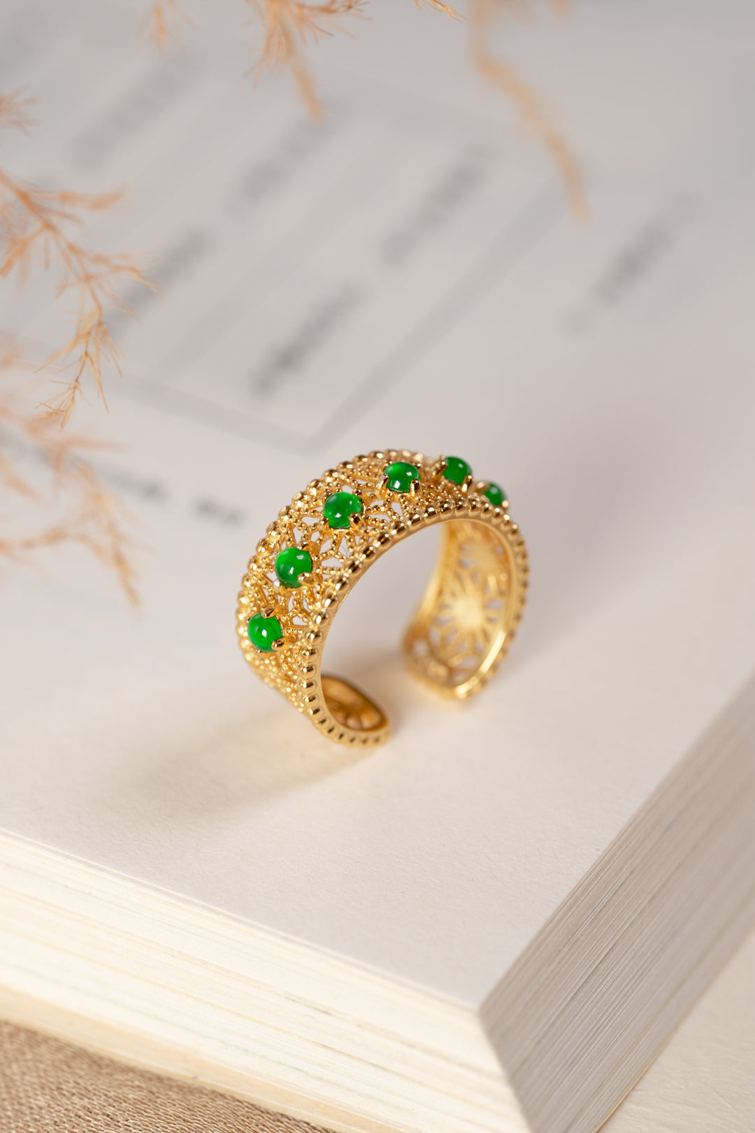 Gold-Plated Hollow Ring