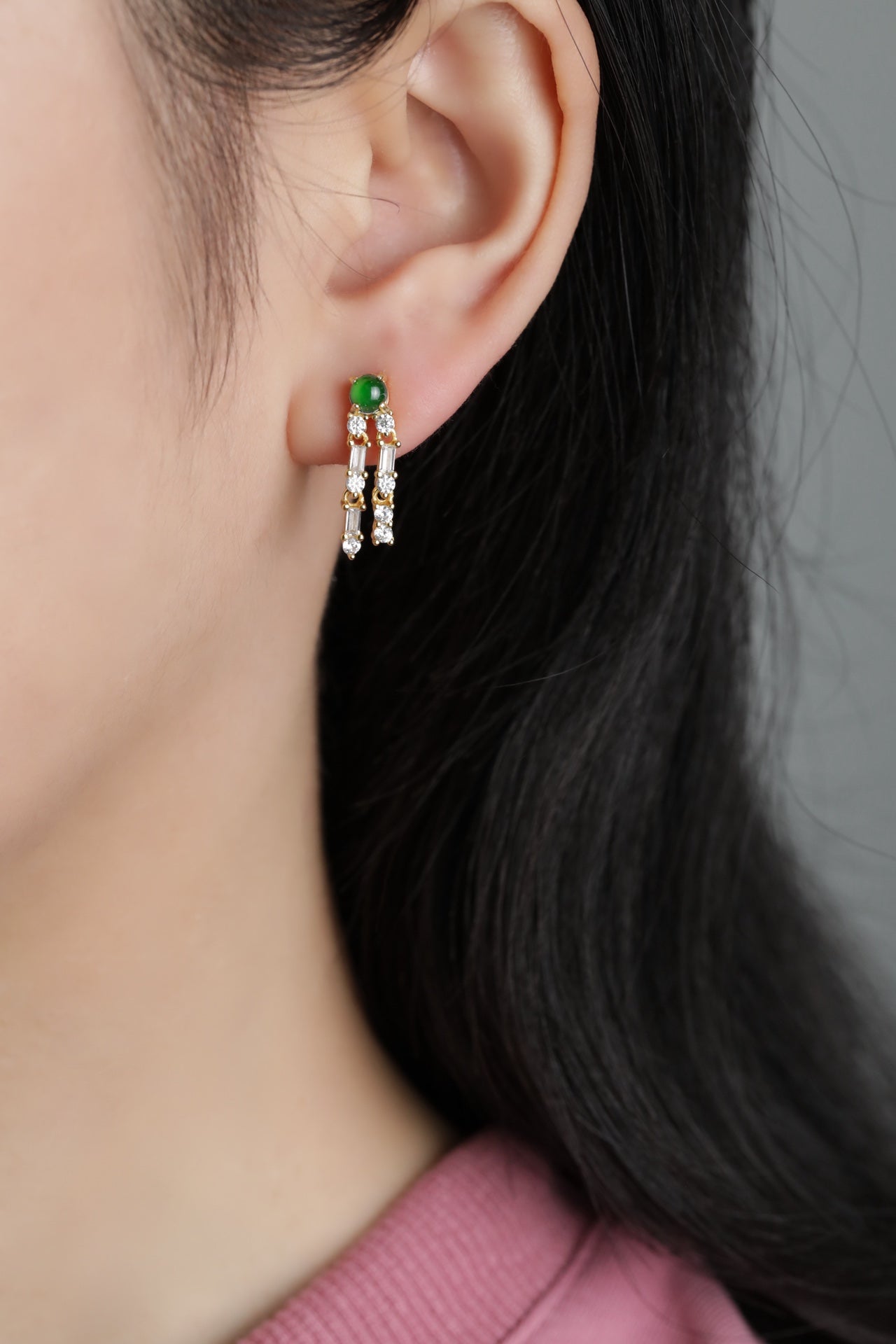 Crystal Double-Bar Drop Earrings