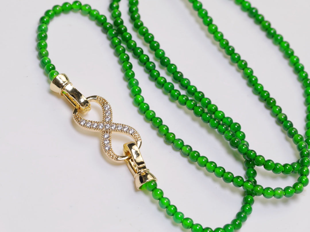 188-Bead Green Emerald Necklace