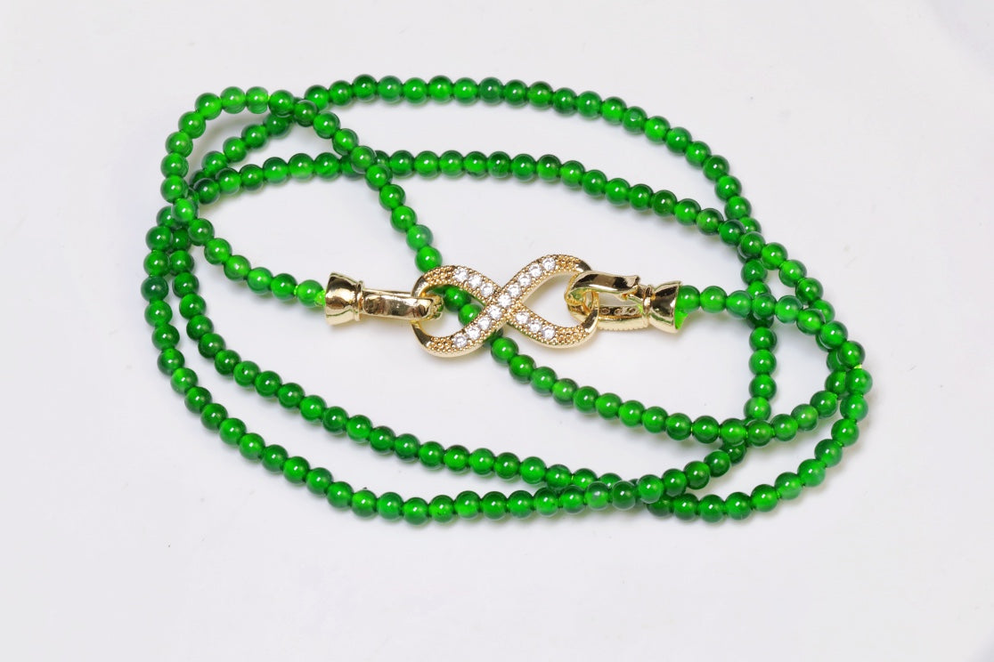 188-Bead Green Emerald Necklace