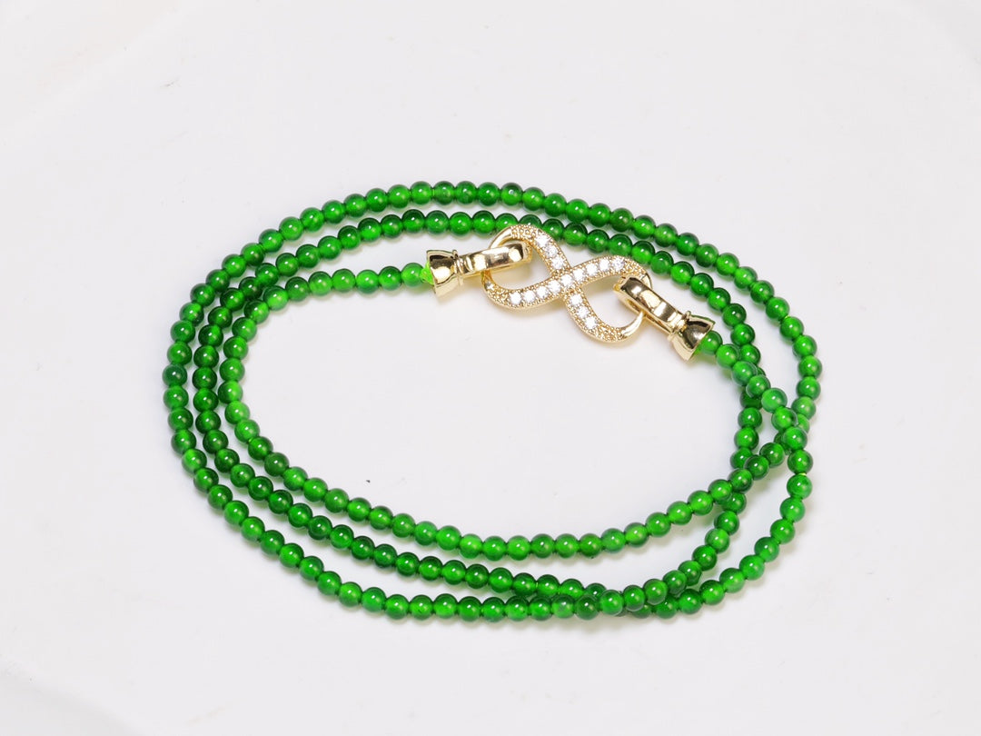 188-Bead Green Emerald Necklace