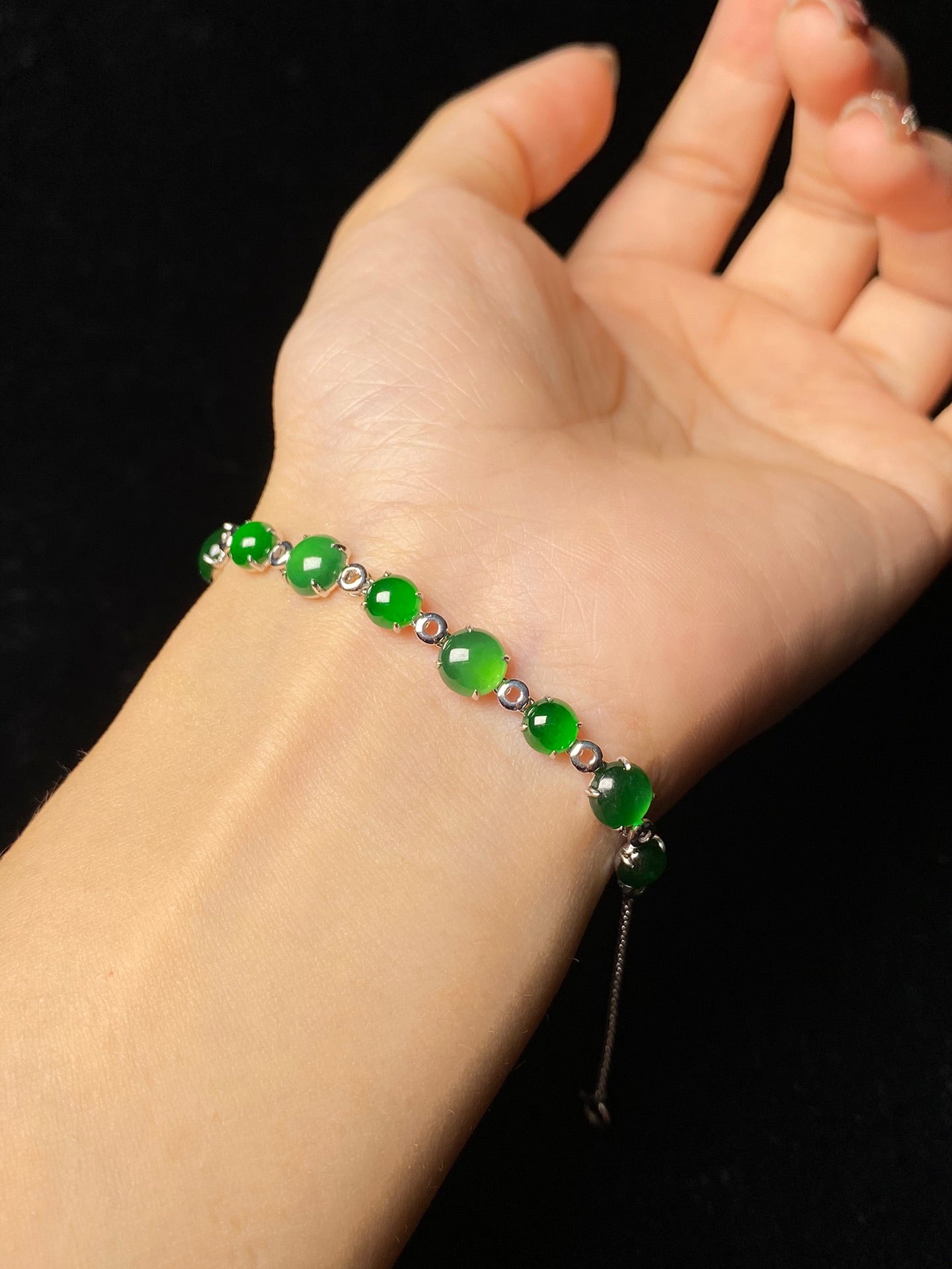 18K Jade Bead Bracelet