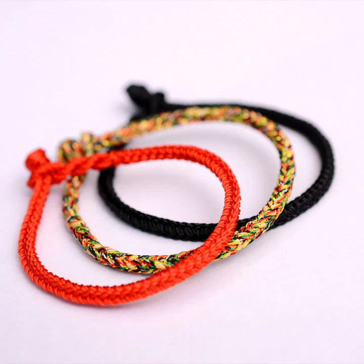 Tibetan Handmade Eight Thread Peace Knot Protection Braided String Bracelet