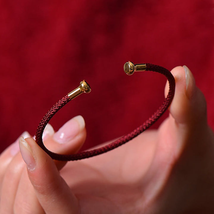 Simple Design Handmade Luck Braid String Cuff Bracelet