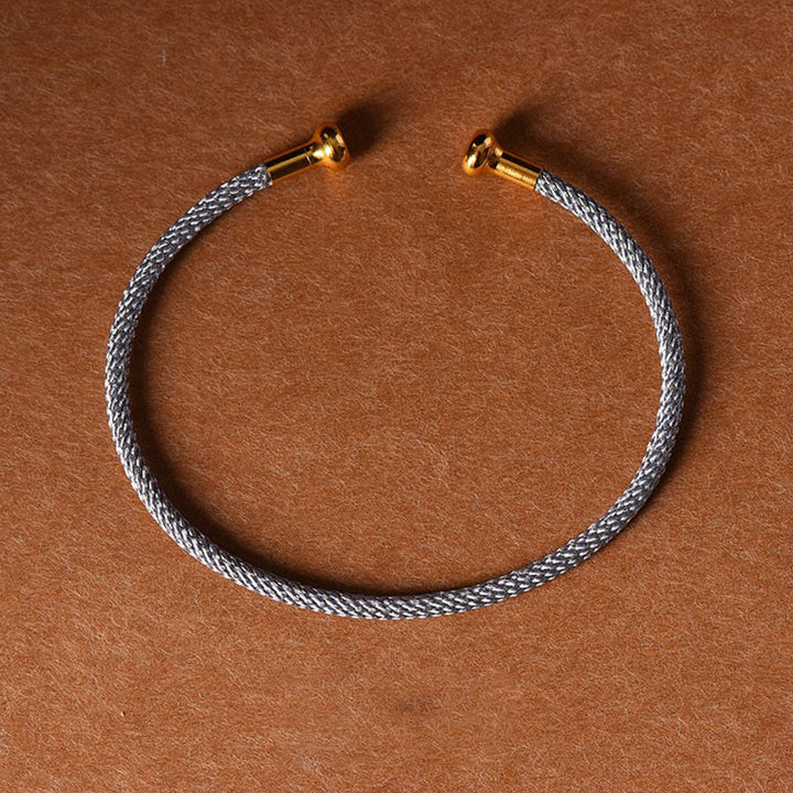 Simple Design Handmade Luck Braid String Cuff Bracelet