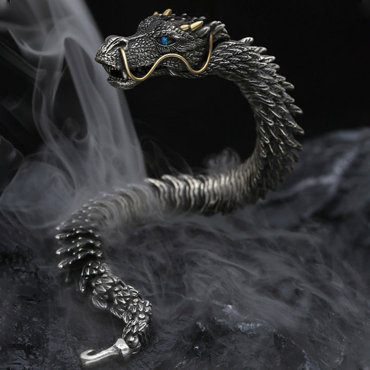 Nordic Dragon Handmade Amulet Luck Protection Chain Bracelet