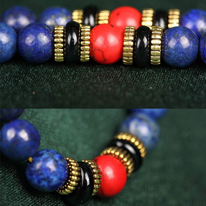 Tibetan Mala Lapis Lazuli Positive Bracelet