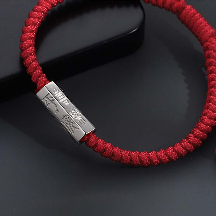 925 Sterling Silver Letter Engraving Blessing String Bracelet