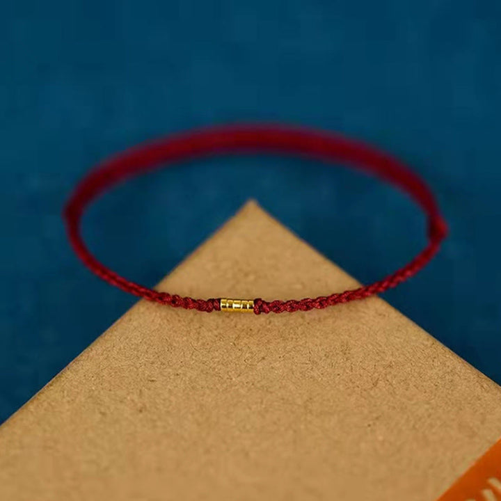 999 Pure Gold Lucky Bead Braided Bracelet and Anklet