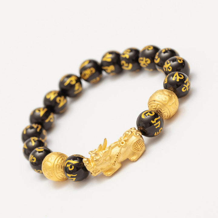 FengShui PiXiu Obsidian Wealth Bracelet