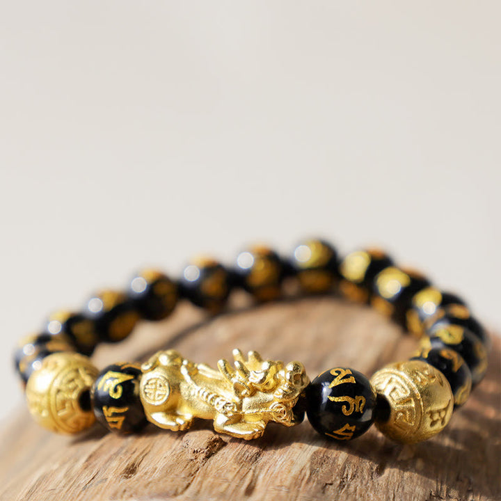 FengShui PiXiu Obsidian Wealth Bracelet