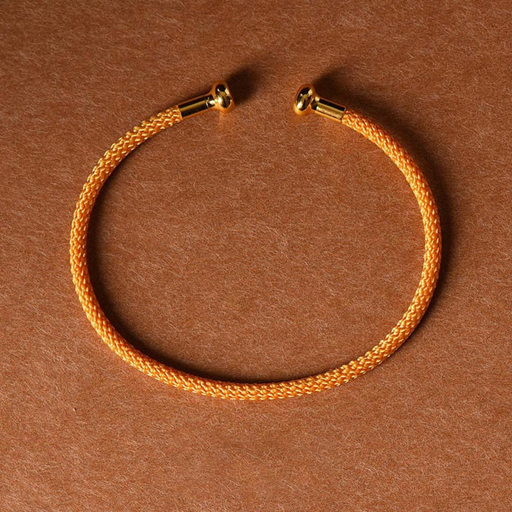 Simple Design Handmade Luck Braid String Cuff Bracelet