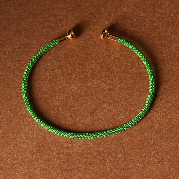 Simple Design Handmade Luck Braid String Cuff Bracelet