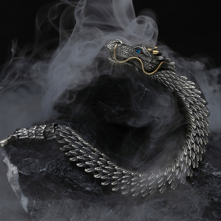 Nordic Dragon Handmade Amulet Luck Protection Chain Bracelet