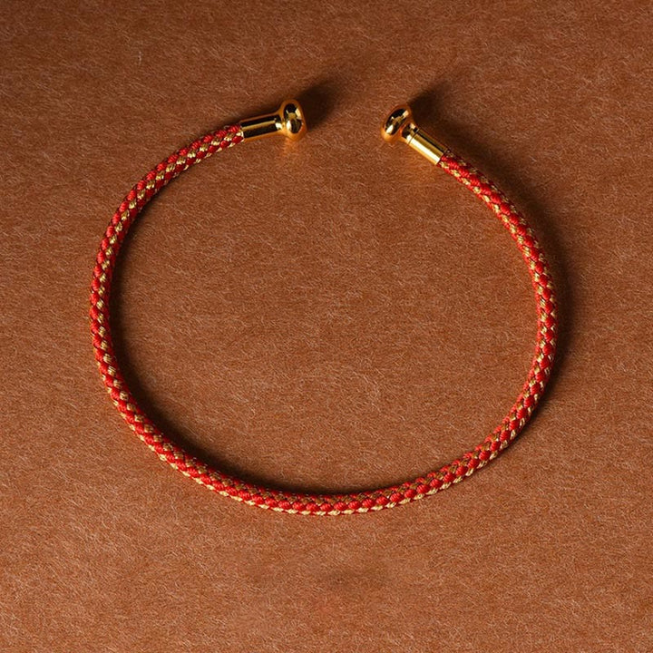 Simple Design Handmade Luck Braid String Cuff Bracelet