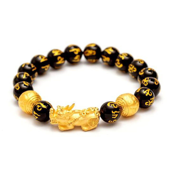 FengShui PiXiu Obsidian Wealth Bracelet