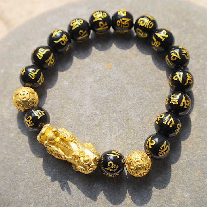 FengShui PiXiu Obsidian Wealth Bracelet