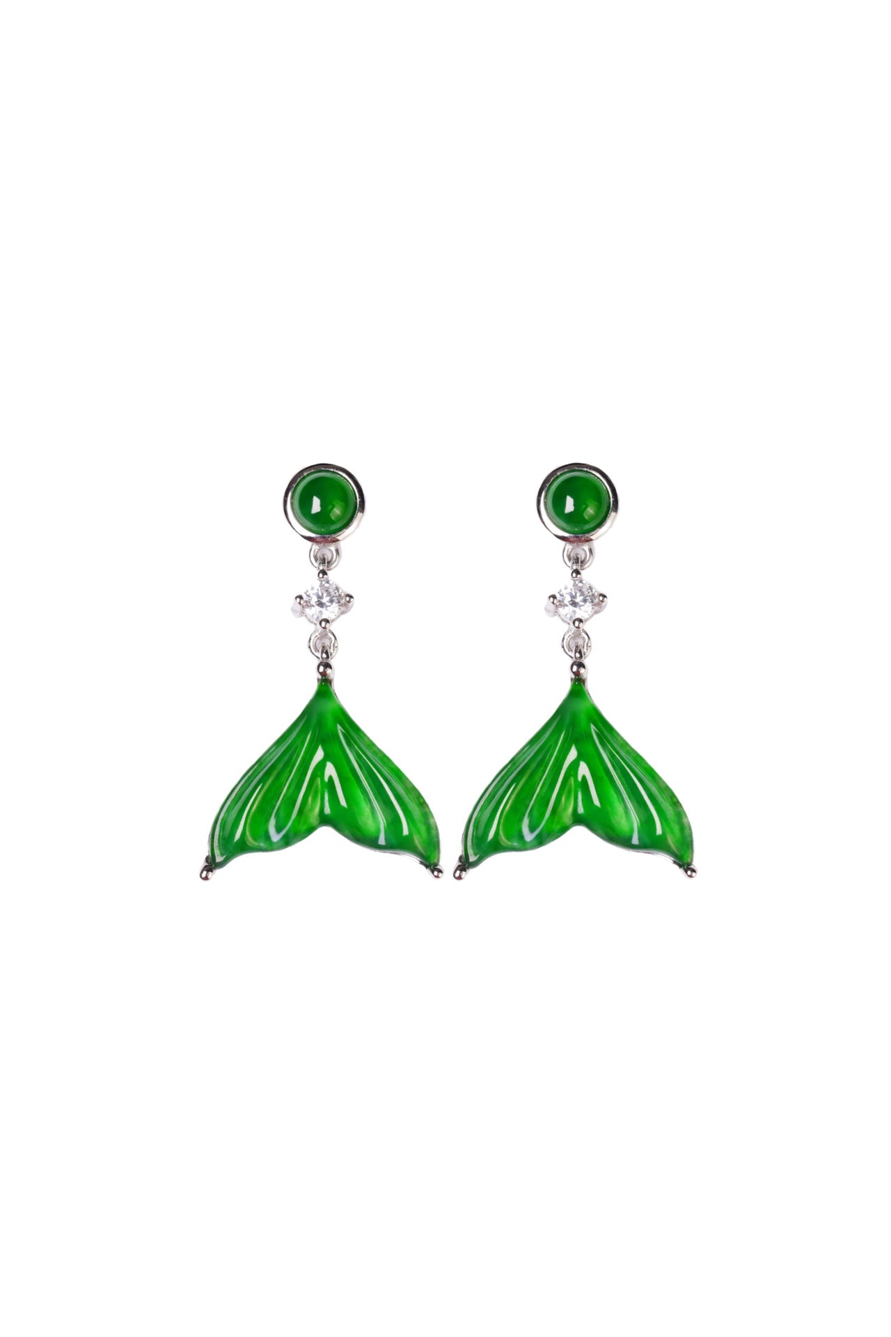 925 silver brocade earrings natural jadeite