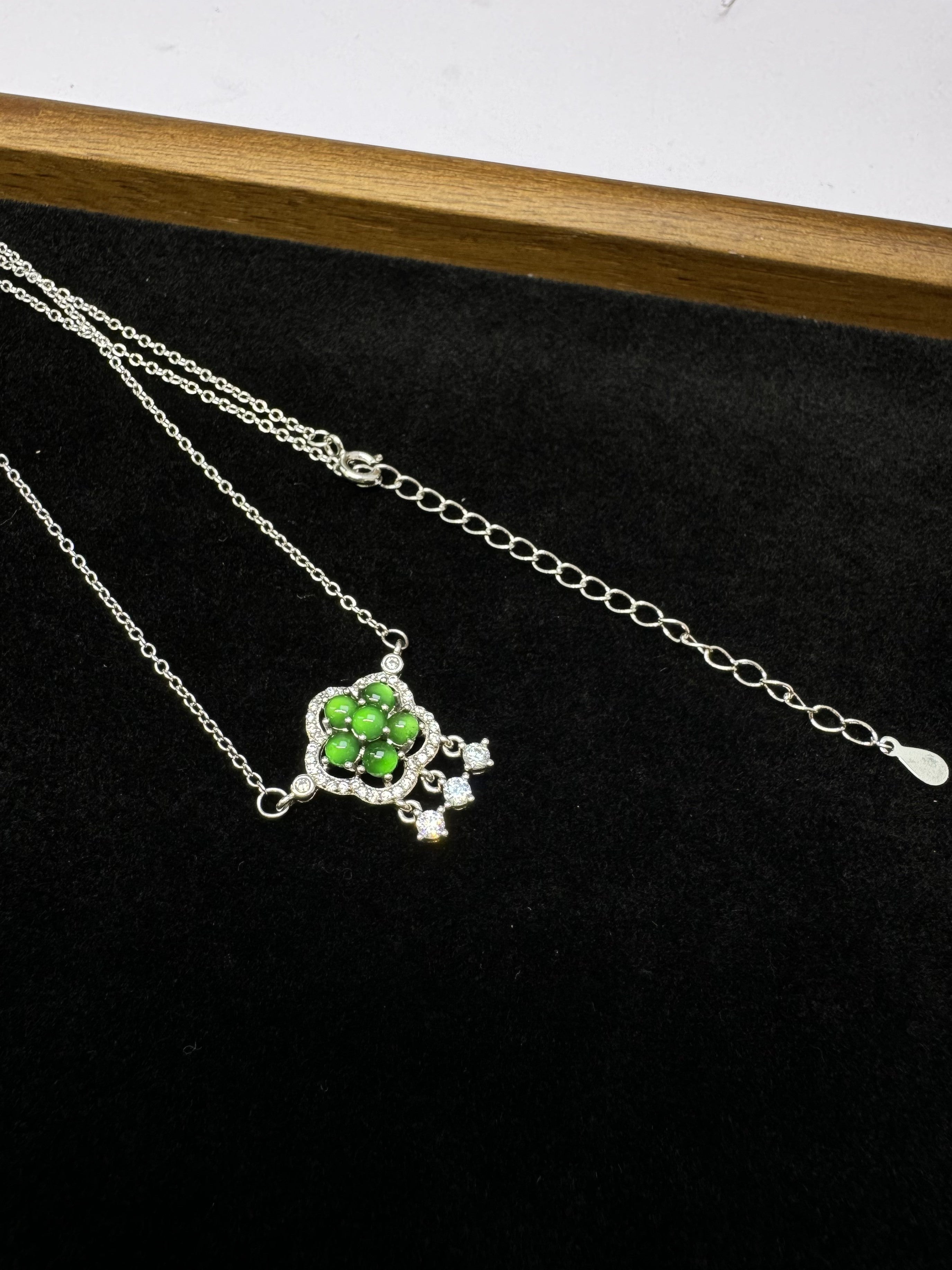 Pentagonal Halo Chain Necklace